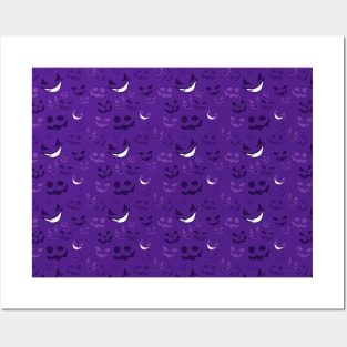 Spooky Faces Pattern Posters and Art